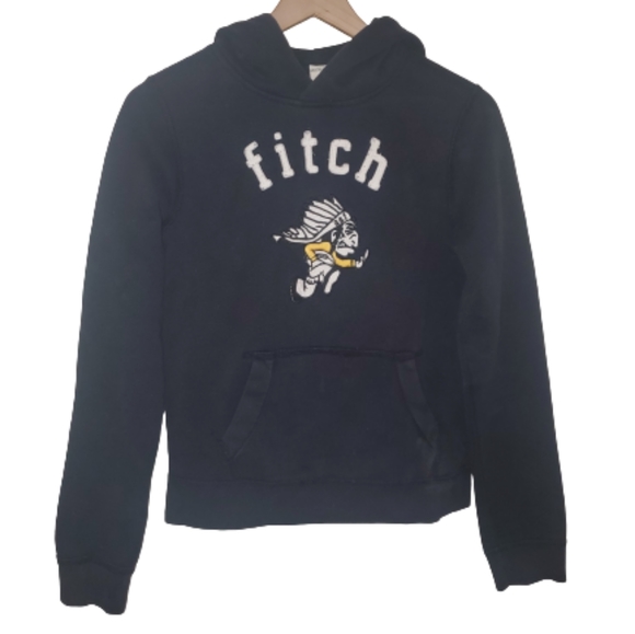 A&F Boys Hoodie Sweatshirt Navy Blue Large - Picture 3 of 6